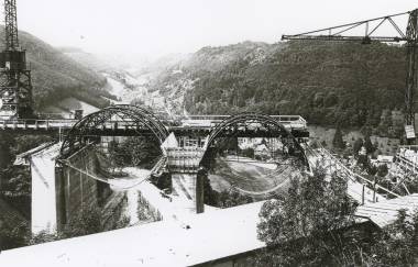 Bau der Malakoffbr&uuml;cke